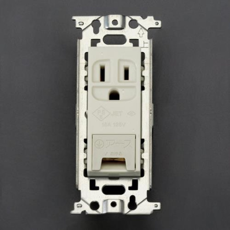 エスコ EA940CE-122 125V/15A埋込コンセント(1口/接地・アース付) 1個(ご注文単位1個)【直送品】
