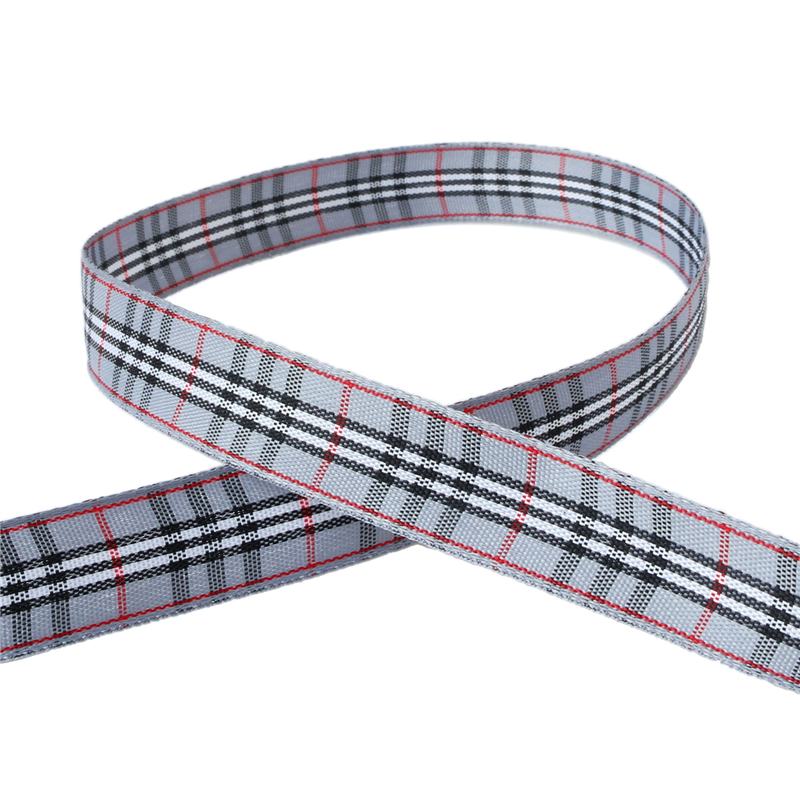 小西リボン チェックリボン 15mm巾×15m巻 グレー KR3651-15-27 1巻(ご注文単位1巻)【直送品】