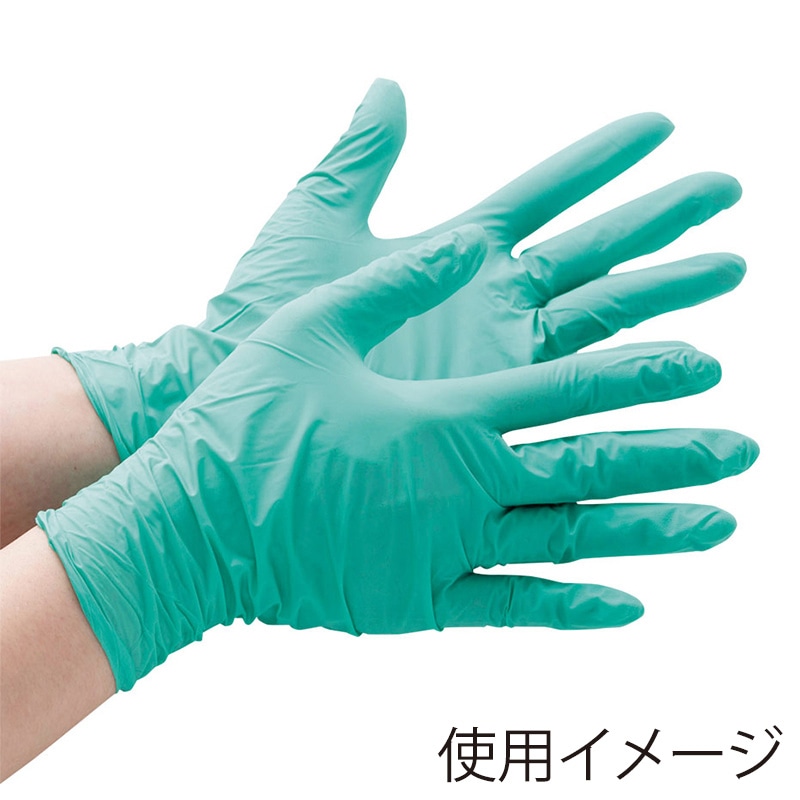ミドリ安全 ニトリル手袋 極薄手 粉なし ベルテ761H S グリーン 200枚入 4049168251 1箱（ご注文単位1箱）【直送品】