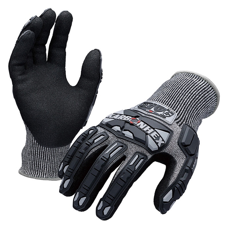 ミドリ安全 耐切創性手袋 カーボンヘックス L KX-90J 4043131130 1組（ご注文単位1組）【直送品】