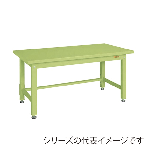 サカエ 重量作業台 KWタイプ スチール天板 グリーン KWS-158 1台(ご注文単位1台)【直送品】