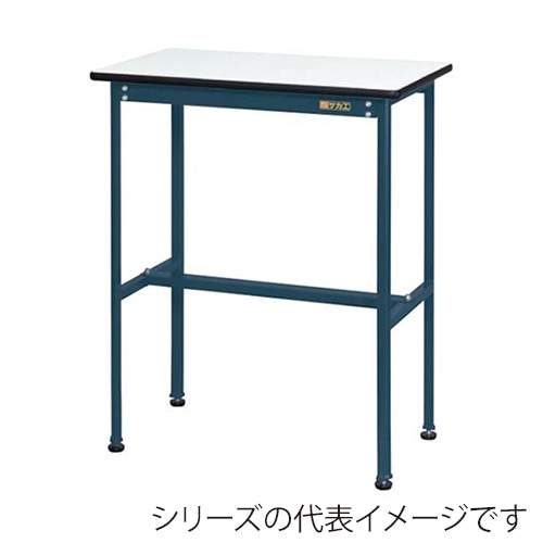 サカエ 軽量小型作業台 カンヌキ ポリエステル天板 ホワイト/ダークグレー KMD-6045KD 1台(ご注文単位1台)【直送品】