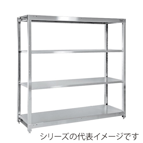 サカエ ステンレスラック　固定式　4段　SUS430  SLN-1854SU4 1台（ご注文単位1台）【直送品】