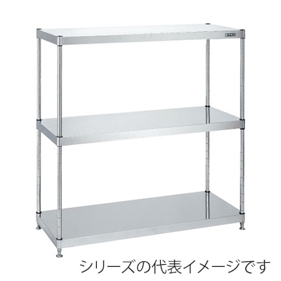 サカエ ステンレスニューパールラック　固定式　3段  NPR-1113SU 1台（ご注文単位1台）【直送品】