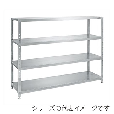 サカエ ステンレスサカエラック　4段　SUS430  STN1-1512SU4 1台（ご注文単位1台）【直送品】