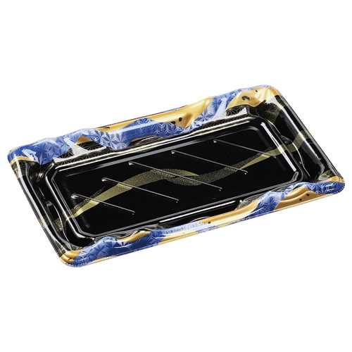 エフピコ 寿司容器　大波皿　本体 2-5　V1 山瀬青 50枚/袋（ご注文単位16袋）【直送品】