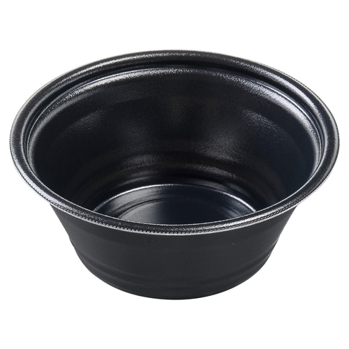 エフピコ 麺容器 MFPホット麺 本体 18小(73)絞 黒W 50枚/袋(ご注文単位12袋)【直送品】