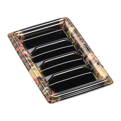 エフピコ 寿司容器 元助 本体 22-14(太巻8巻) 京雅黒 100枚/袋(ご注文単位8袋)【直送品】