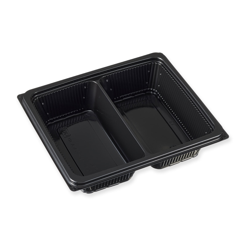 エフピコ 丼・お重容器 DLV角 20-17-1(47) 本体 黒 50枚/袋