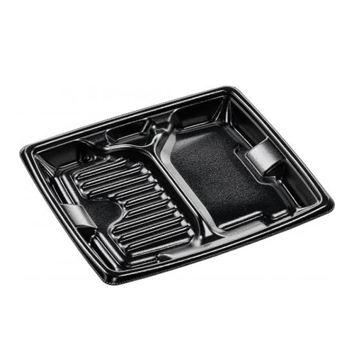 エフピコ 弁当容器 MFPアリオン 本体 22-19-1 黒 50枚/袋（ご注文単位12袋）【直送品】
