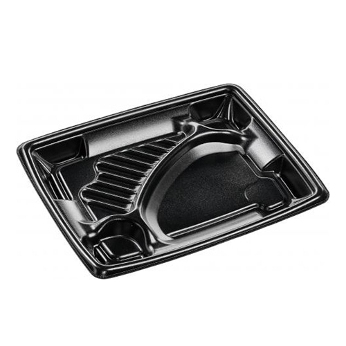 エフピコ 弁当容器 MFPアリオン 本体 23-19-3 黒 50枚/袋（ご注文単位12袋）【直送品】