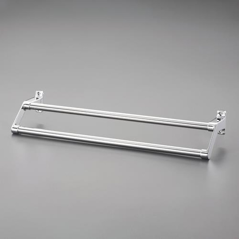 エスコ EA638LE-211 453mmタオル掛け(ステンレス製/2段式) 1個（ご注文単位1個）【直送品】