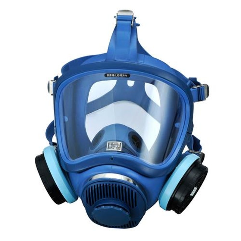 エスコ EA800MX-23 直結型防毒マスク(2缶式/伝声器付) 1個(ご注文単位1個)【直送品】