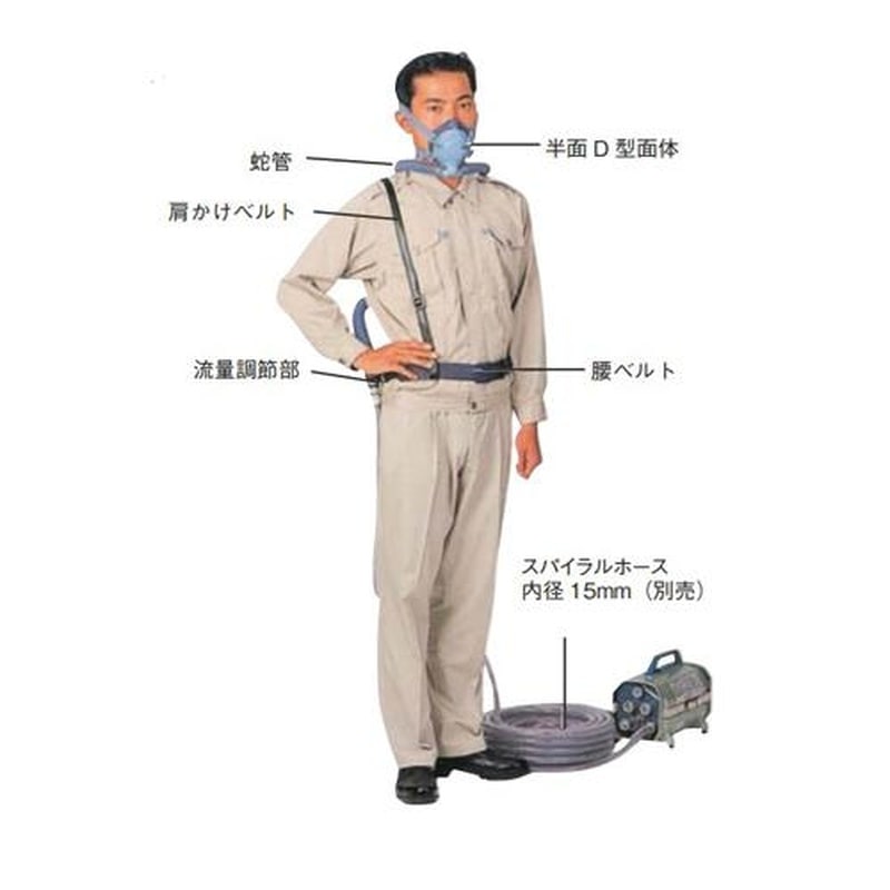 エスコ EA800MT-1 送気マスク(電動送風機型/1本蛇管) 1個(ご注文単位1個)【直送品】