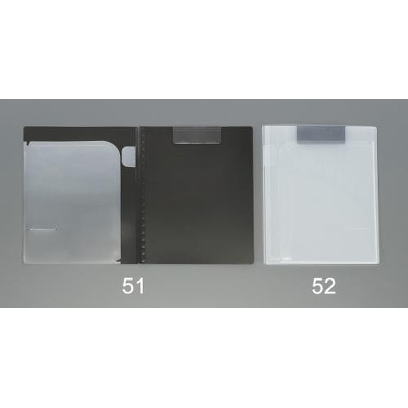 エスコ EA762DA-52 320x237x6mm/A4クリップファイル(マグネット/クリア) 1個（ご注文単位1個）【直送品】