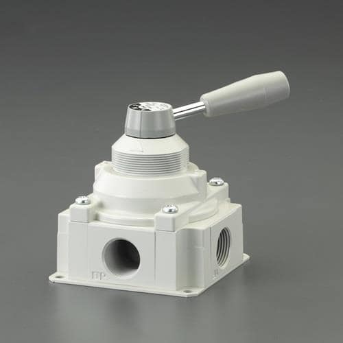 エスコ EA153SJ-34 Rc1/4手動切替バルブ(4方向) 1個 （ご注文単位1個）【直送品】