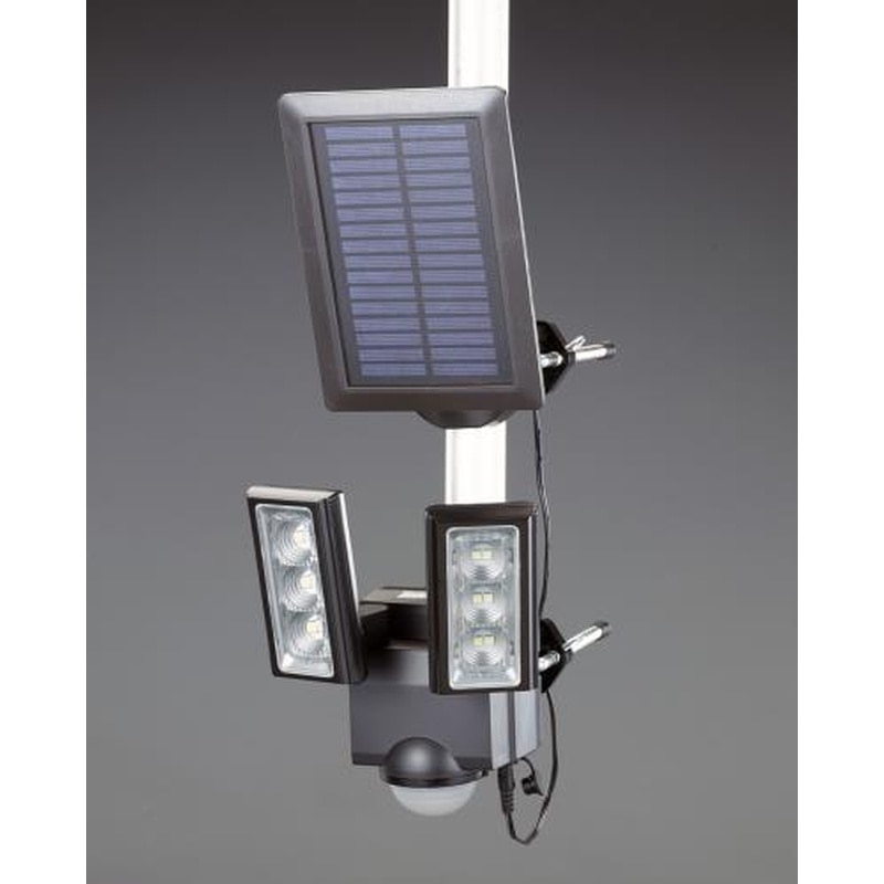 エスコ EA864CB-29A 2灯LEDセンサーライト(ソーラー充電式) 1個(ご注文単位1個)【直送品】