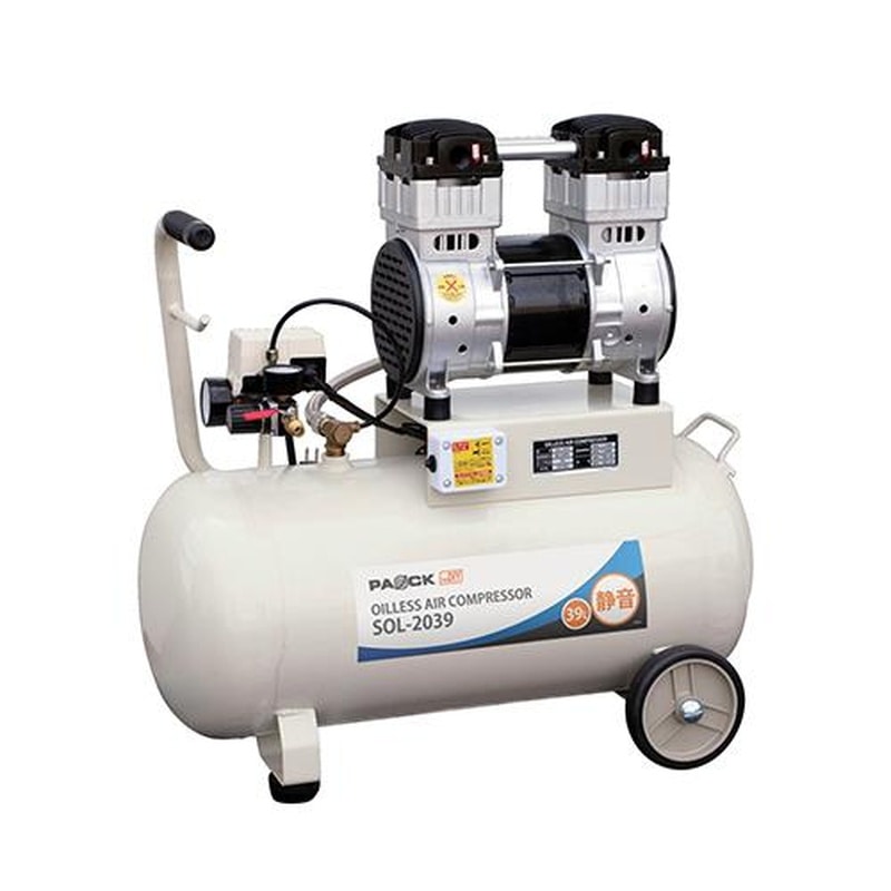 エスコ EA116SW-2 AC100V/1150Wエアーコンプレッサー(39L/オイルレス) 1個(ご注文単位1個)【直送品】
