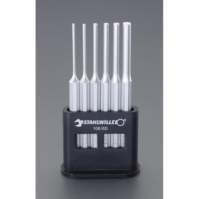 エスコ EA572S-1 2.5-8.0mm/6本組平行ピンポンチ 1個(ご注文単位1個)【直送品】