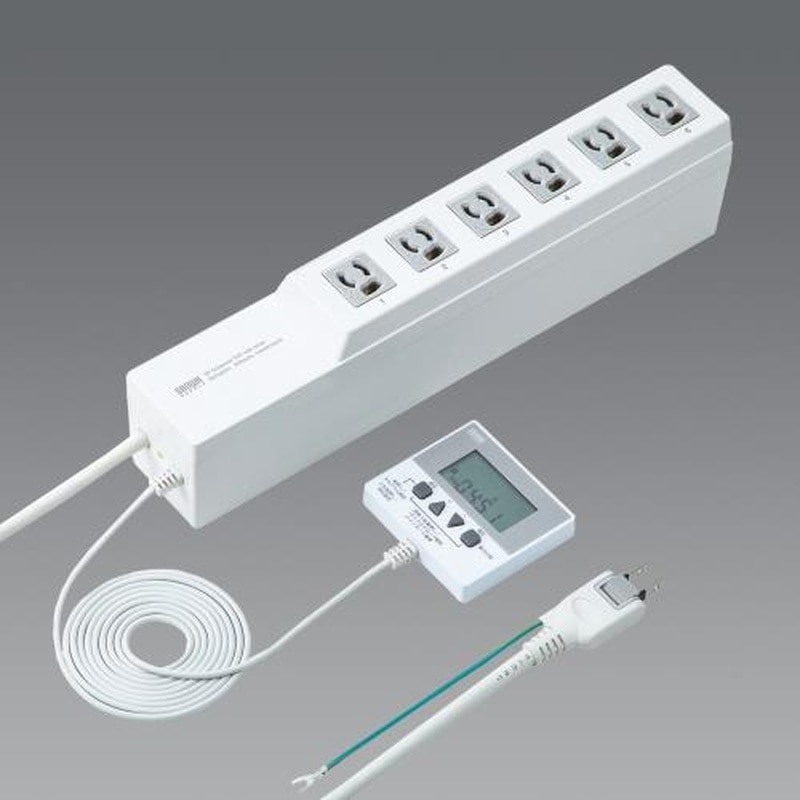 エスコ EA763A-25 AC125V/15Aタップ(6口/タイマー付) 1個(ご注文単位1個)【直送品】