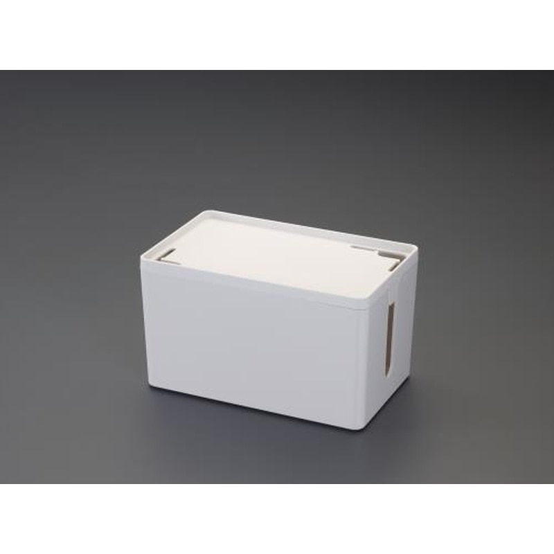 エスコ EA815HZ-121 230x140x132mmケーブル収納BOX(ホワイト) 1個(ご注文単位1個)【直送品】
