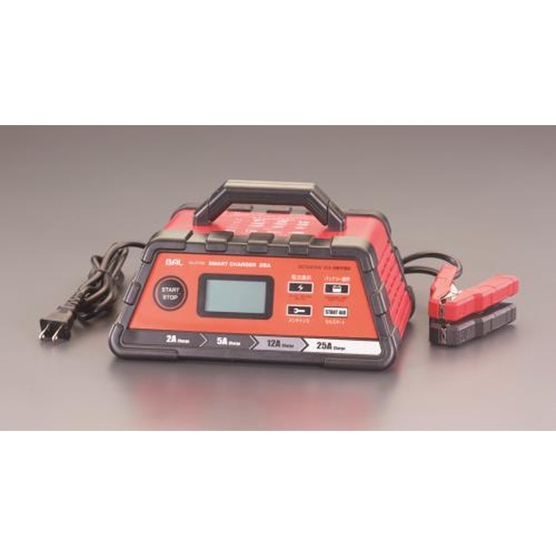 エスコ EA815Y-11 AC100V→DC12V・24Vバッテリーチャージャー 1個(ご注文単位1個)【直送品】