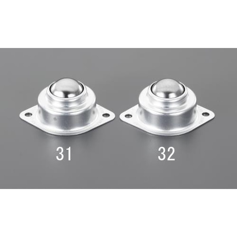 エスコ EA986S-32 69x31mm［スチール製]ボールキャスター 1個（ご注文単位1個）【直送品】