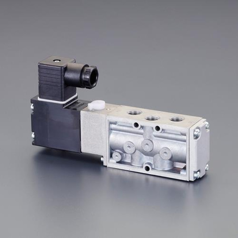 エスコ EA153HL-18 AC200V・Rc1/4”5方向電磁弁(流量3.9C) 1個(ご注文単位1個)【直送品】