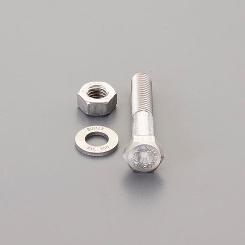 エスコ EA949DT-803 M8x45mm強力六角ボルト(SUS/ナットワッシャ付半ネジ 1個(ご注文単位1個)【直送品】