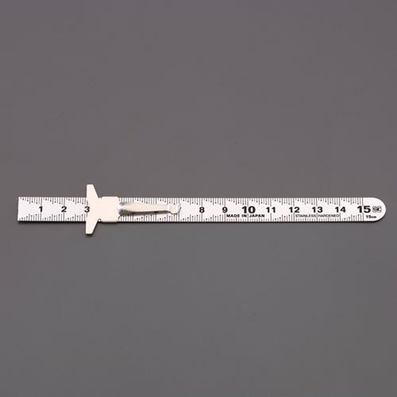 エスコ EA720YD-311 150mmシルバー直尺(クリップ付) 1個(ご注文単位1個)【直送品】