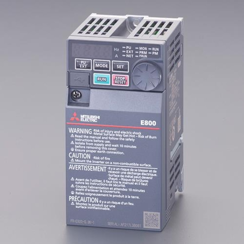 エスコ EA940MX-607A 200V/0.75kwインバーター(3相モーター用) 1個(ご注文単位1個)【直送品】