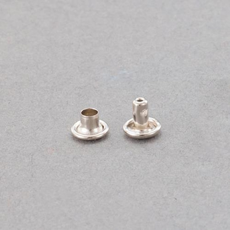 エスコ EA576MR-41 6mm小カシメピン(鉄ニッケルメッキ/30組) 1個(ご注文単位1個)【直送品】