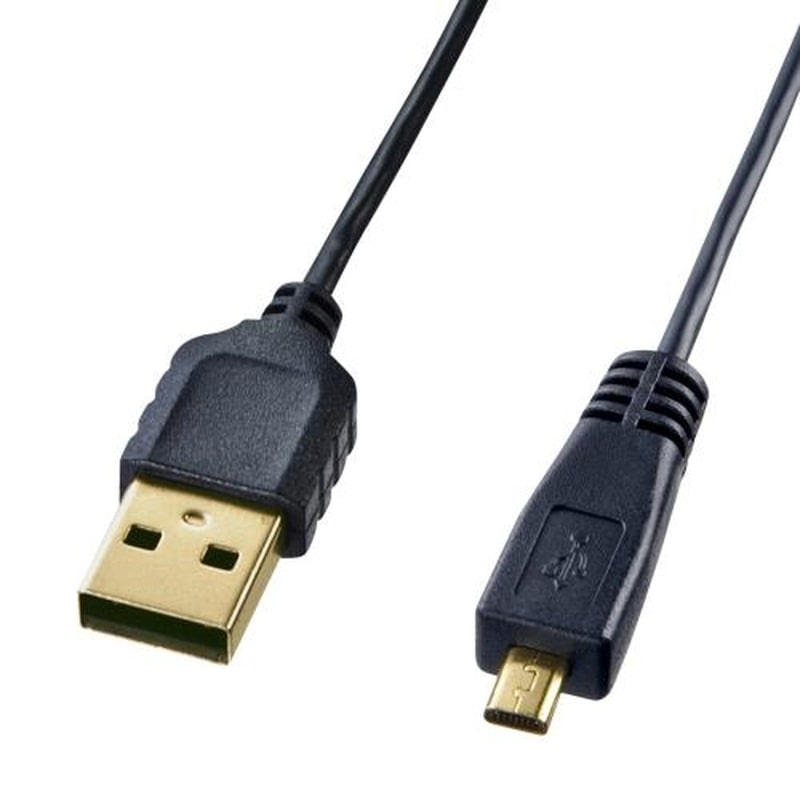 エスコ EA764AJ-193 0.5mミニUSBケーブル(A-ミニB8pin/2.0対応) 1個（ご注文単位1個）【直送品】