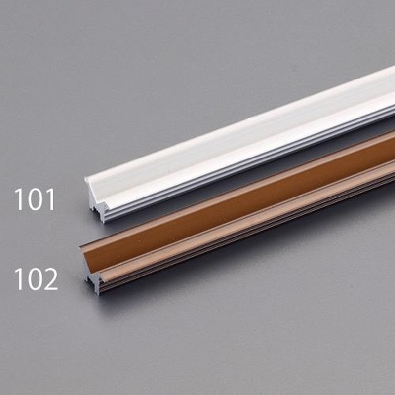 エスコ EA986RH-102 15x1800mm戸車用レール(V型/アルミ製/ブロンズ) 1個(ご注文単位1個)【直送品】