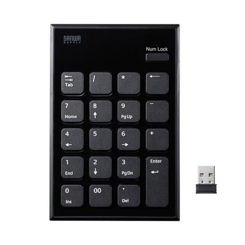 エスコ EA764AB-225 86x130x17mmワイヤレステンキーボード 1個(ご注文単位1個)【直送品】