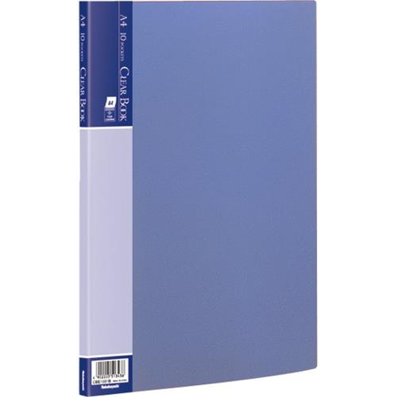 エスコ EA762CC-201 A4クリアーブック(ブルー/10ポケット) 1個(ご注文単位1個)【直送品】