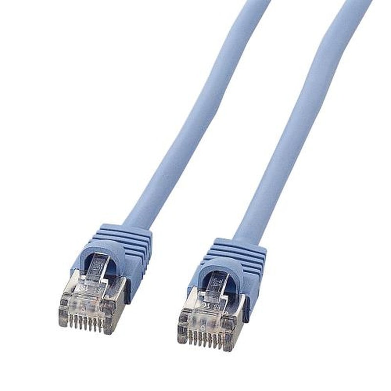 エスコ EA764B-519 20mLANケーブル(CAT5e/ノイズシールド処理/ブルー) 1個(ご注文単位1個)【直送品】