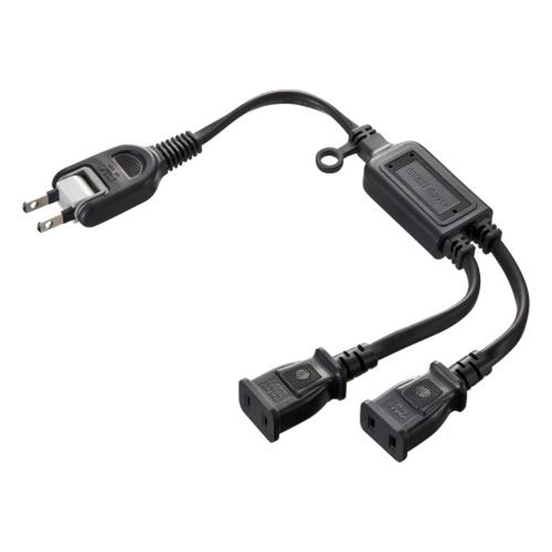 エスコ EA815GA-86 AC125V/15Ax0.4m分配コード(2口) 1個(ご注文単位1個)【直送品】