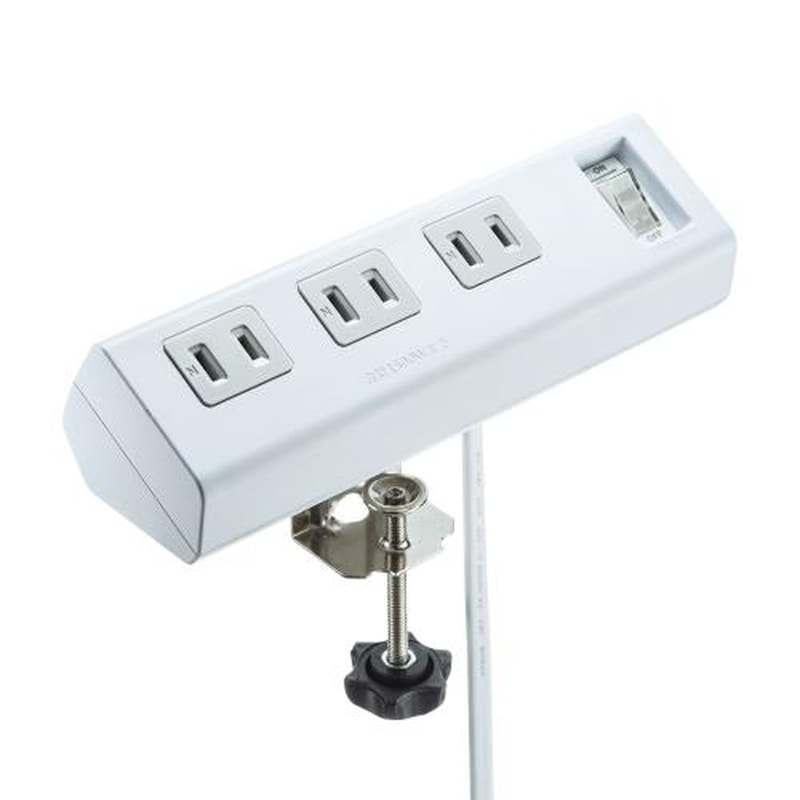 エスコ EA815GM-211 AC125V/15Aタップ(6口/一括スイッチ付/クランプ式) 1個(ご注文単位1個)【直送品】