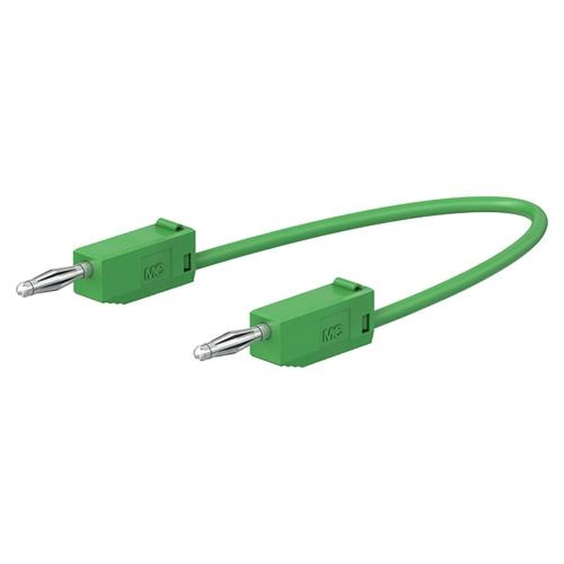 エスコ EA707NC-325 φ2mm/300mmテストリード(スタック接続/緑) 1個(ご注文単位1個)【直送品】