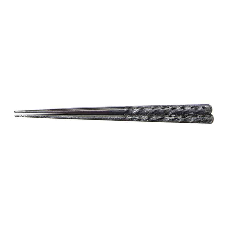 山下工芸 木製男箸 斜線 黒 27028580 1組（ご注文単位1組）【直送品】