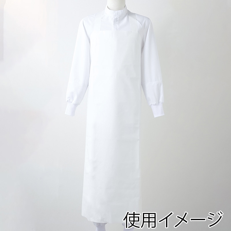 住商モンブラン(株) UA-1_F 防水エプロン 男女兼用 フリーサイズ 白 1枚(ご注文単位1枚)【直送品】