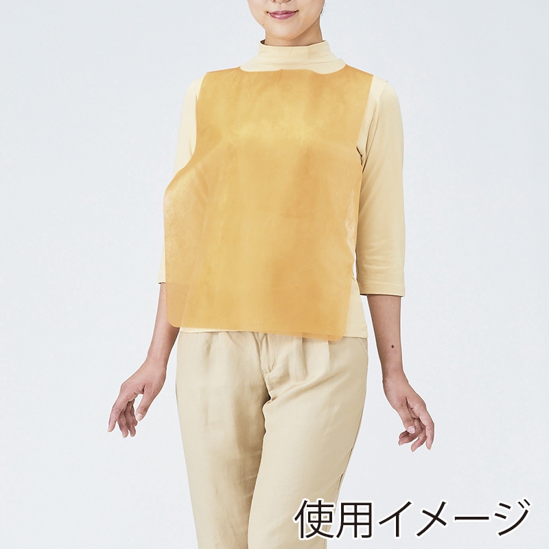 メディテックジャパン エプロン（A）折 フリーサイズ SE-OR-O　オレンジ 50枚/袋（ご注文単位40袋）【直送品】
