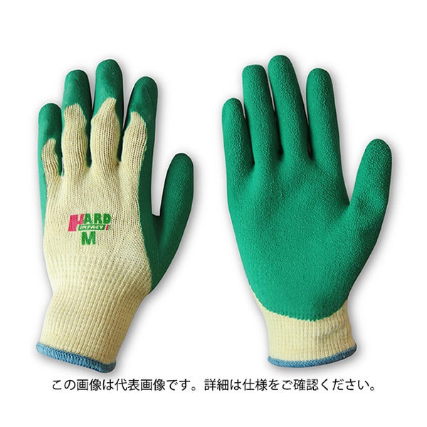 ジェイワークスプランニング ゴム背抜手袋 ジャストフィットV M グリーン 3双組 JK-040 1袋（ご注文単位12袋）【直送品】