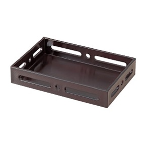 若泉漆器 7.5寸長手透かし盛器　溜  1-628-2 1個（ご注文単位1個）【直送品】