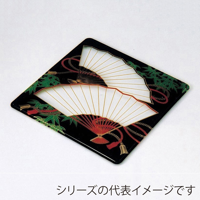 ニシキ 重箱容器 飛鳥 角型 フタ 尺2 フタ 扇 5枚/袋(ご注文単位4袋)【直送品】