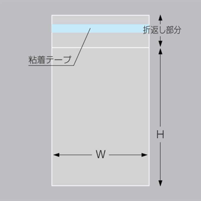 三宝 OPP袋 マルチフクロ テープ付 T-11-23 1冊（ご注文単位1冊）【直送品】