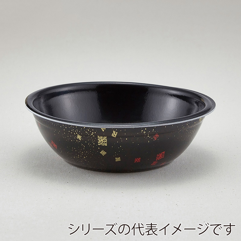 青葉紙業 丼容器 本体 SD-180 耐熱黒まきえ内黒 205033 50個/袋(ご注文単位9袋)【直送品】