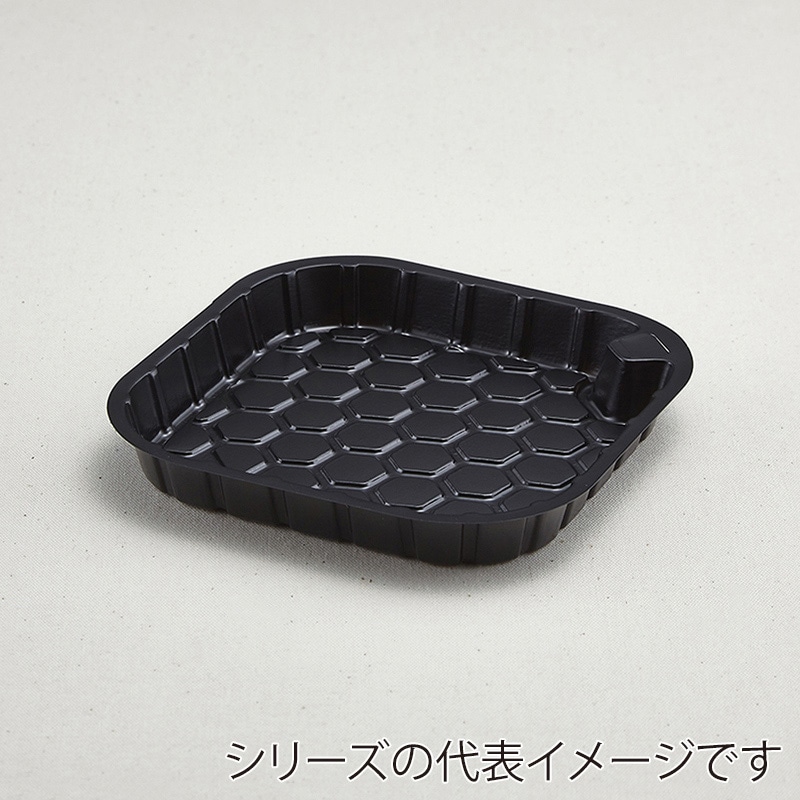 青葉紙業 丼容器 どん重 中皿 黒 220250 50枚/袋(ご注文単位16袋)【直送品】