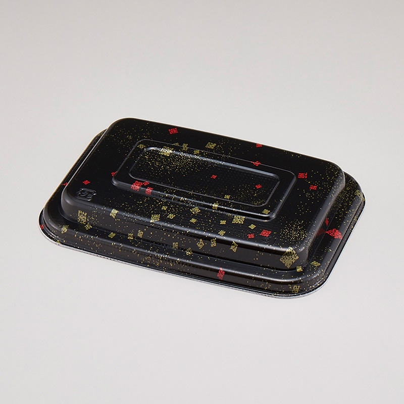 青葉紙業 お重容器 蓋 BT-1 ND黒まきえ 272212 50枚/袋(ご注文単位12袋)【直送品】